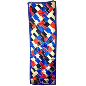 Vintage Vera Neumann Scarf Mondrian type Oblong Scarf 42 x14